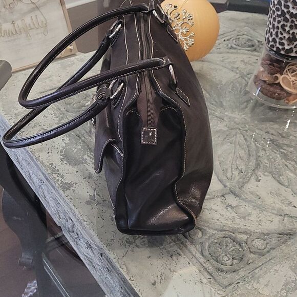 WILSON'S LEATHER BROWN BAG PURSE - Picture 2 of 7
